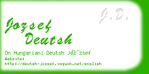 jozsef deutsh business card